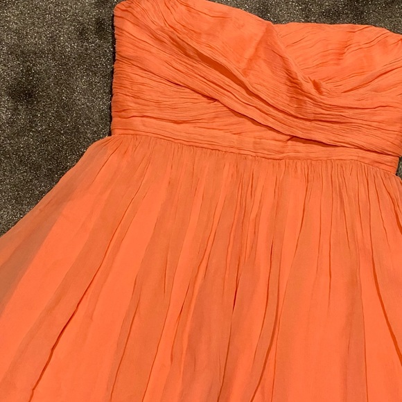 J. Crew peach silk strapless dress - Picture 2 of 3